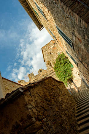 The Fortress of Passignano sul Trasimeno, Umbria, Italyの写真素材
