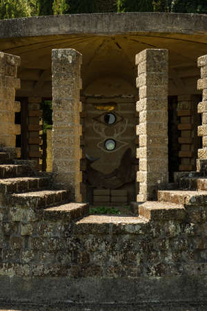 La Scarzuola, by architect Tomaso Buzzi. Montegabbione, Terni, Italy.のeditorial素材