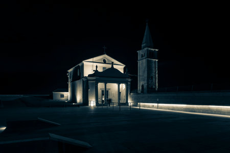 Church of the Madonna dellAngelo, Caorle waterfront, Venice, Italyのeditorial素材