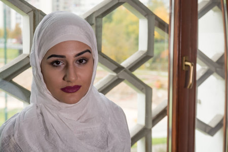 Portrait of muslim Girlの写真素材