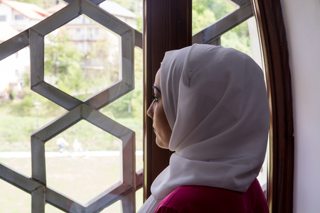 Girl with hijabの写真素材