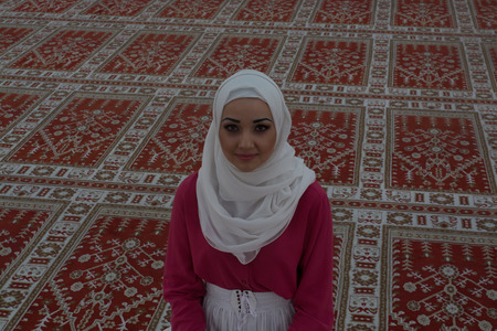 Muslim girl with hijabの写真素材
