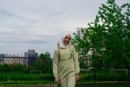 Muslim woman with hijabの写真素材