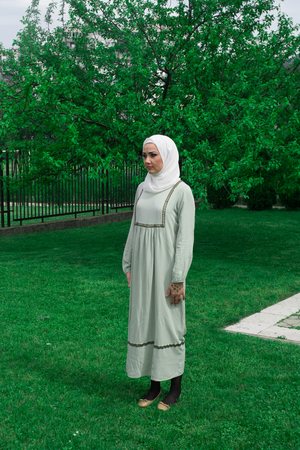 Muslim woman with hijabの写真素材
