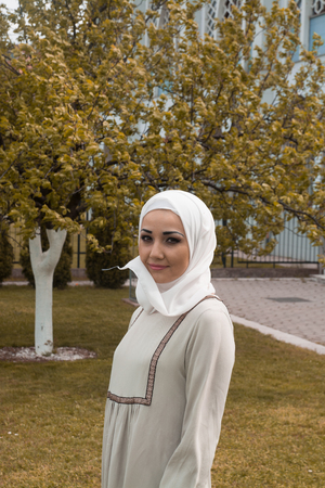 Muslim woman with hijabの写真素材