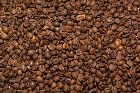 Coffee beans backgroundの写真素材