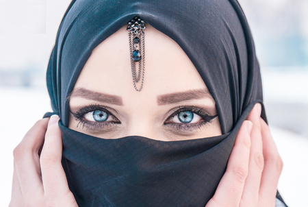 Beautiful blue eyesの写真素材
