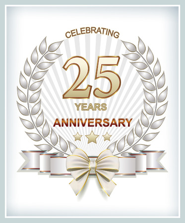 25 years anniversaryのイラスト素材