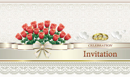 wedding invitationのイラスト素材