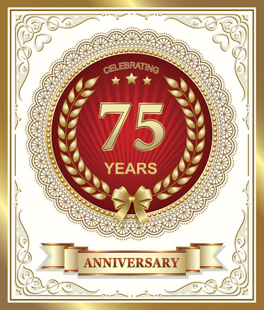 75 years anniversaryのイラスト素材