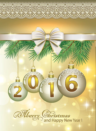 Happy New Year 2016のイラスト素材