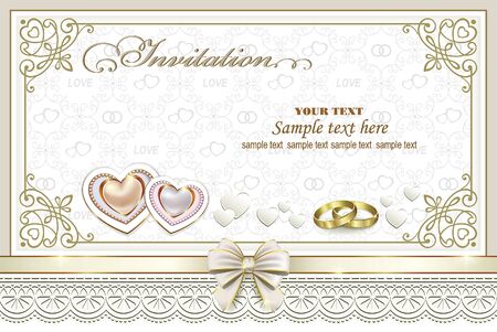 wedding invitationのイラスト素材