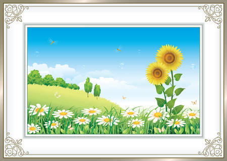 natural landscapeのイラスト素材