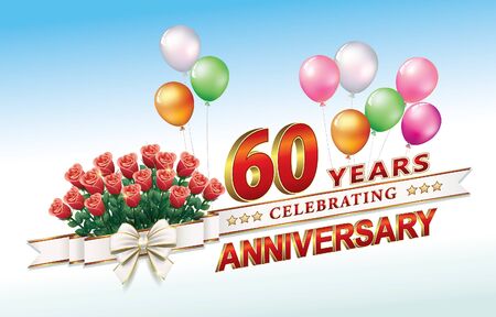 Anniversary 60 yearsのイラスト素材