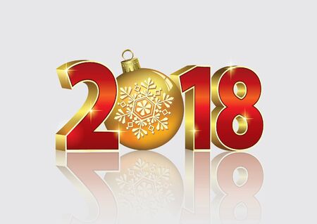 new year 2018のイラスト素材