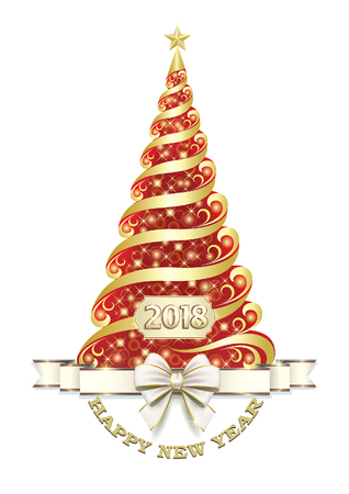 Christmas tree 2018のイラスト素材