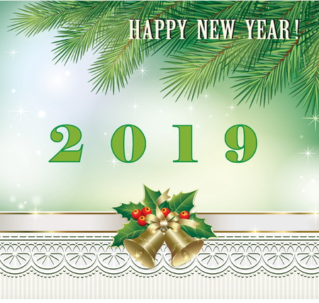 2019 Happy New Yearのイラスト素材