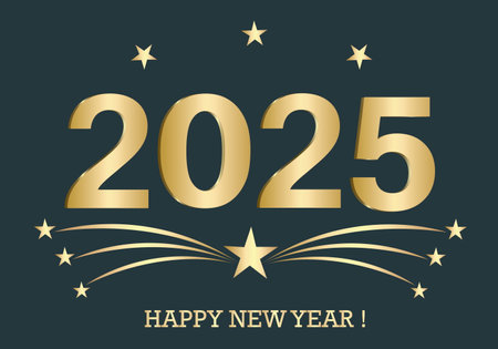 Happy New Year 2025. Vector background design for posters, banners, calendar and greetings. Vector illustrationのイラスト素材