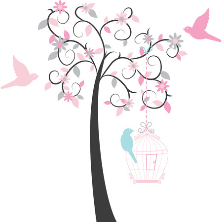 Birdcage Treeのイラスト素材