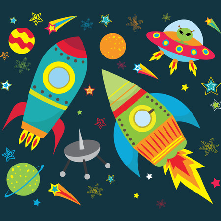 Outer Space Elementsのイラスト素材