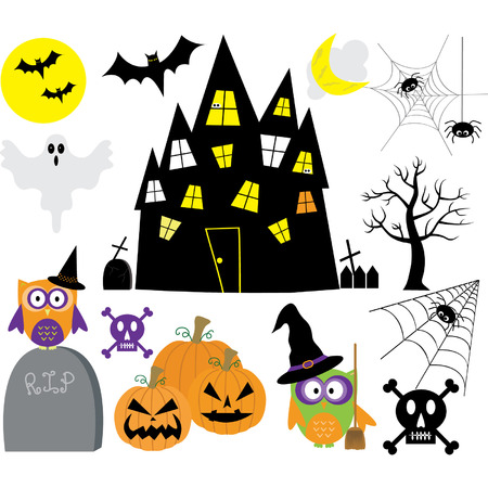 Halloween Elements setのイラスト素材