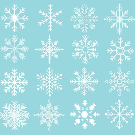 Snowflakes Silhouette Collections.のイラスト素材