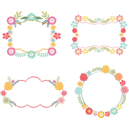 Frame with Flowerのイラスト素材