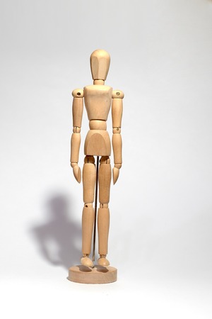 wooden figure concepts stabilityの写真素材