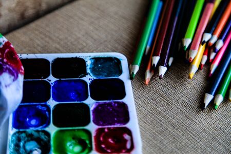 colored pencils, drawing, watercolor, paints, rainbow, creativity, art, children, handmade, joy,...