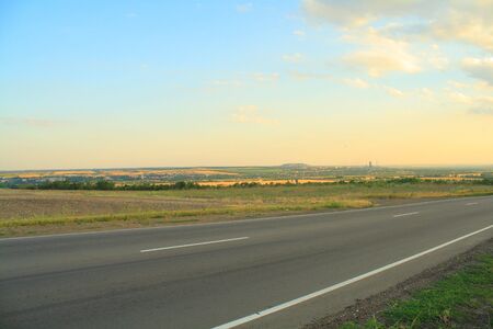 Road leaving afarの写真素材