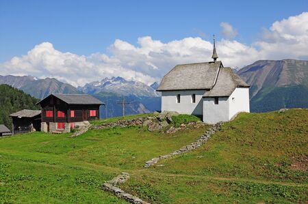Church in Swiss Alps  の写真素材