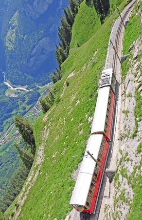 Narrow gauge railway  Switzerland の写真素材