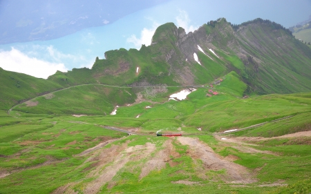 Narrow gauge railway  Switzerland の写真素材