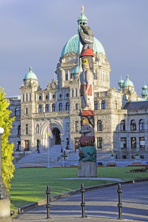 Totem pole  Victoria  British Columbia  Canada の写真素材