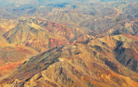 Flight above Andes  の写真素材