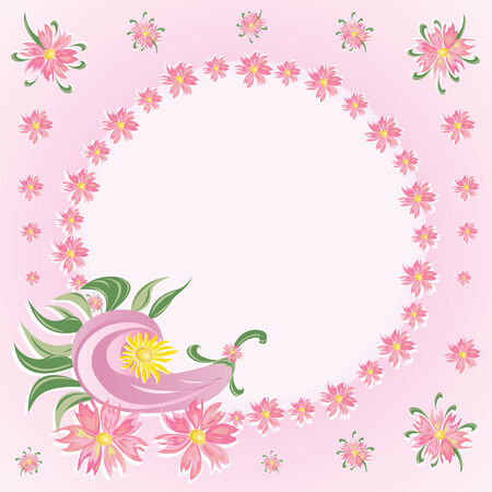 Girl pram with small sun figure inside on postcard のイラスト素材