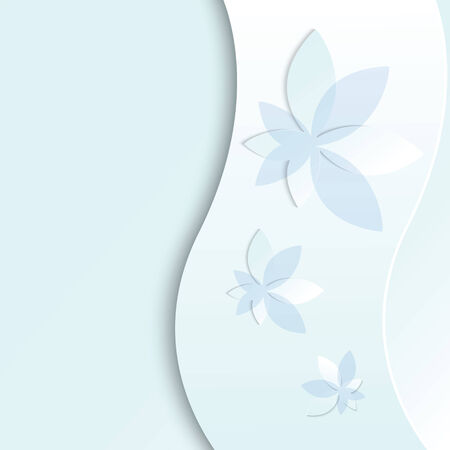 white blue flowers on a light background のイラスト素材