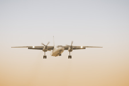 Landing of military plane.