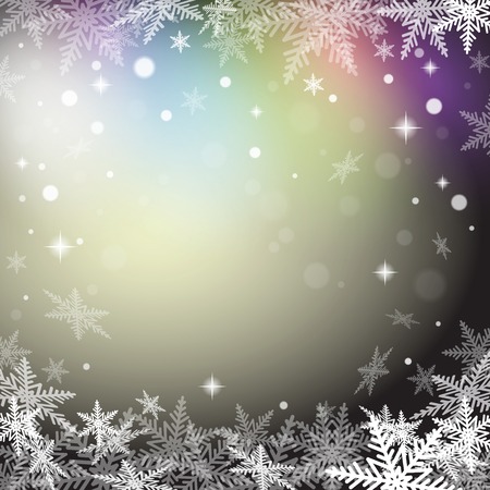 Christmas snowflakes on colorful background. Vector illustration.のイラスト素材