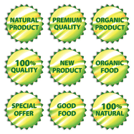 Set of colorful stickers on whiteのイラスト素材