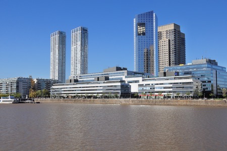 View of Puerto Madero, Buenos Aires, Argentina.の写真素材