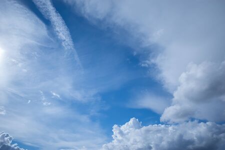 Amazing cloudscape on the sky at midday time.