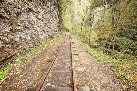 Narrow gauge railway. Guama gorge. Caucasus. Russia.の写真素材
