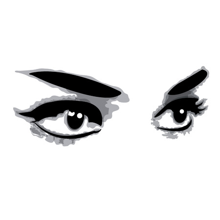 Woman eyes isolated on white background. Vector illustration.のイラスト素材