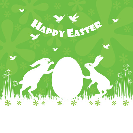 Happy easter colorful postcard background. Vector illustration.のイラスト素材