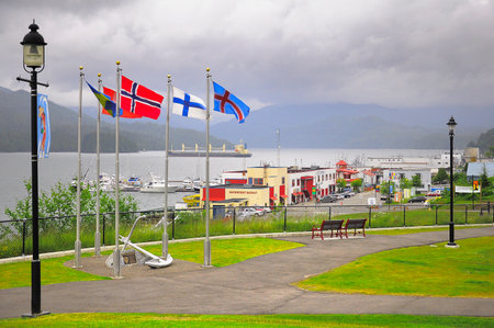 Prince Rupert, Canada - June 24, 2011: Pacific ocean coast near Prince Rupert.のeditorial素材