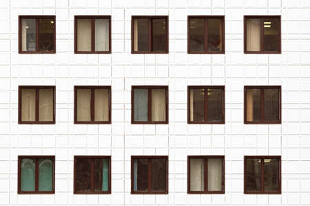 Exterior of the office building in business district.