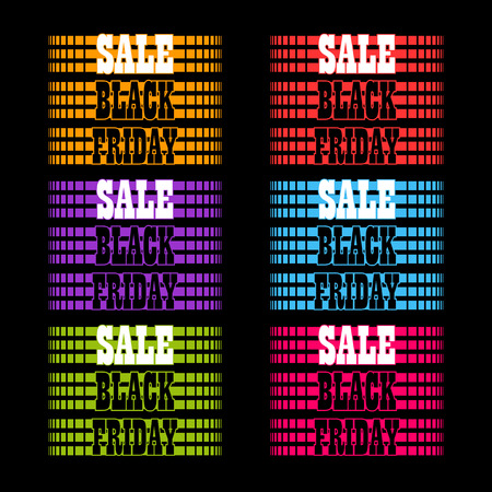Black Friday sale colorful backgrounds. Vector illustration.のイラスト素材
