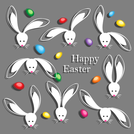 Happy easter abstract postcard background. Vector illustration.のイラスト素材