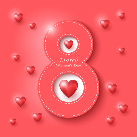 Greeting card for Women s day. Vector illustration.のイラスト素材